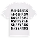 White t-shirt med Vångsnäs ordlek t-shirt
