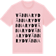 Pink Cotton t-shirt med Vännaryd ordlek t-shirt