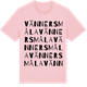 Pink Cotton t-shirt med Vännersmåla ordlek t-shirt