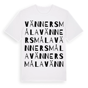 Vännersmåla ordlek t-shirt – ekologisk bomull t-shirt från Pinshirt