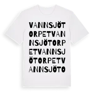 Vannsjötorpet ordlek t-shirt – ekologisk bomull t-shirt från Pinshirt
