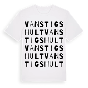 Vanstigshult ordlek t-shirt – ekologisk bomull t-shirt från Pinshirt