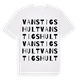 Vanstigshult ordlek t-shirt