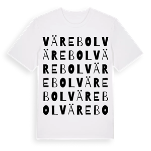 Värebol ordlek t-shirt – ekologisk bomull t-shirt från Pinshirt