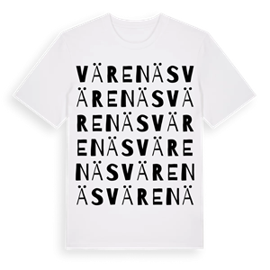 Värenäs ordlek t-shirt – ekologisk bomull t-shirt från Pinshirt