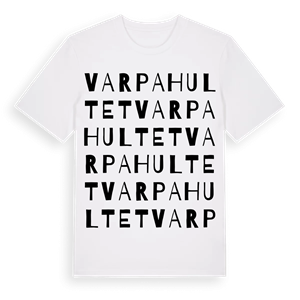 Varpahultet ordlek t-shirt – ekologisk bomull t-shirt från Pinshirt