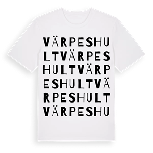 Värpeshult ordlek t-shirt – ekologisk bomull t-shirt från Pinshirt