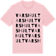Pink Cotton t-shirt med Varshult ordlek t-shirt
