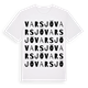 White t-shirt med Varsjö ordlek t-shirt