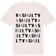 Vintage White t-shirt med Vashult ordlek t-shirt