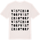 Vintage White t-shirt med Västerbotorp ordlek t-shirt