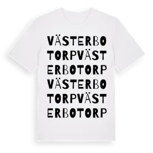 Västerbotorp ordlek t-shirt – ekologisk bomull t-shirt från Pinshirt