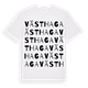 White t-shirt med Västhaga ordlek t-shirt