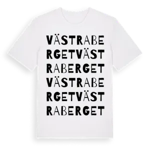 Västra Berget ordlek t-shirt – ekologisk bomull t-shirt från Pinshirt