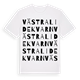 White t-shirt med Västra Lidekvarn ordlek t-shirt