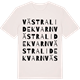 Vintage White t-shirt med Västra Lidekvarn ordlek t-shirt