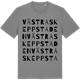 Mid Heather Gray t-shirt med Västra Skeppstaden ordlek t-shirt