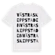 White t-shirt med Västra Skeppstaden ordlek t-shirt