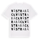 White t-shirt med Västrabäck ordlek t-shirt