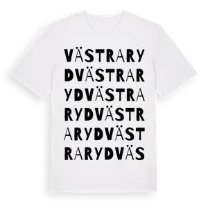 Västraryd ordlek t-shirt – ekologisk bomull t-shirt från Pinshirt