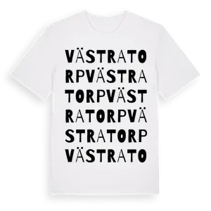 Västratorp ordlek t-shirt – ekologisk bomull t-shirt från Pinshirt