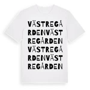 Västregården ordlek t-shirt – ekologisk bomull t-shirt från Pinshirt