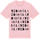 Pink Cotton t-shirt med Vedamåla ordlek t-shirt