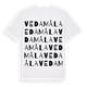 White t-shirt med Vedamåla ordlek t-shirt