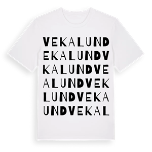 Vekalund ordlek t-shirt – ekologisk bomull t-shirt från Pinshirt