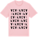 Pink Cotton t-shirt med Vevik ordlek t-shirt