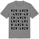 Mid Heather Gray t-shirt med Vevik ordlek t-shirt
