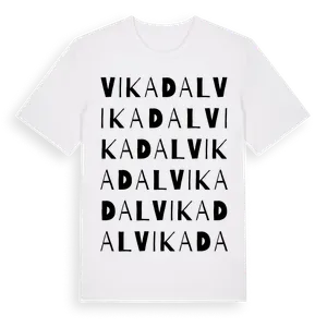 Vikadal ordlek t-shirt – ekologisk bomull t-shirt från Pinshirt