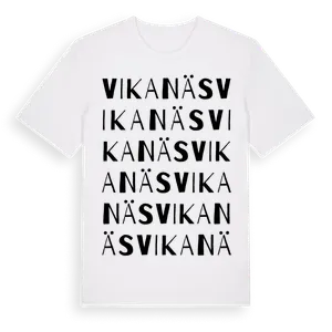 Vikanäs ordlek t-shirt – ekologisk bomull t-shirt från Pinshirt