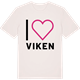 Vintage White t-shirt med Jag älskar Viken t-shirt stort tryck