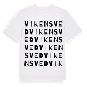 Vikensved ordlek t-shirt – ekologisk bomull t-shirt från Pinshirt