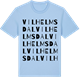 Blue Soul t-shirt med Vilhelmsdal ordlek t-shirt