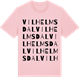 Pink Cotton t-shirt med Vilhelmsdal ordlek t-shirt