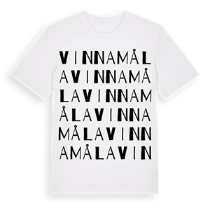 Vinnamåla ordlek t-shirt – ekologisk bomull t-shirt från Pinshirt