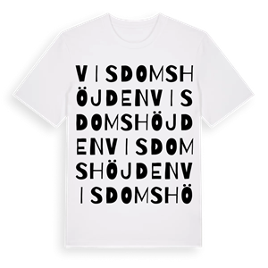 Visdomshöjden ordlek t-shirt – ekologisk bomull t-shirt från Pinshirt
