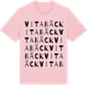 Pink Cotton t-shirt med Vitabäck ordlek t-shirt
