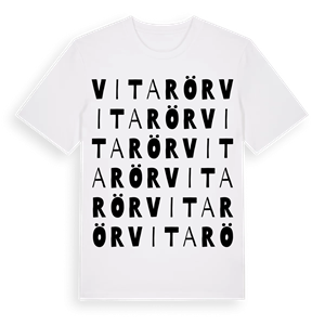 Vitarör ordlek t-shirt – ekologisk bomull t-shirt från Pinshirt