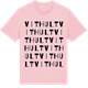 Pink Cotton t-shirt med Vithult ordlek t-shirt