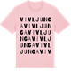 Pink Cotton t-shirt med Vivljunga ordlek t-shirt