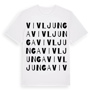 Vivljunga ordlek t-shirt – ekologisk bomull t-shirt från Pinshirt