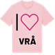 Pink Cotton t-shirt med Jag älskar Vrå t-shirt stort tryck