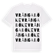 White t-shirt med Vrångaböke ordlek t-shirt