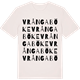 Vintage White t-shirt med Vrångaböke ordlek t-shirt