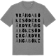 Mid Heather Gray t-shirt med Vrångaböke södergård ordlek t-shirt
