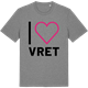 Mid Heather Gray t-shirt med Jag älskar Vret t-shirt stort tryck