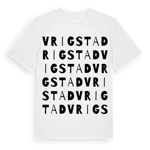 Vrigstad ordlek t-shirt – ekologisk bomull t-shirt från Pinshirt